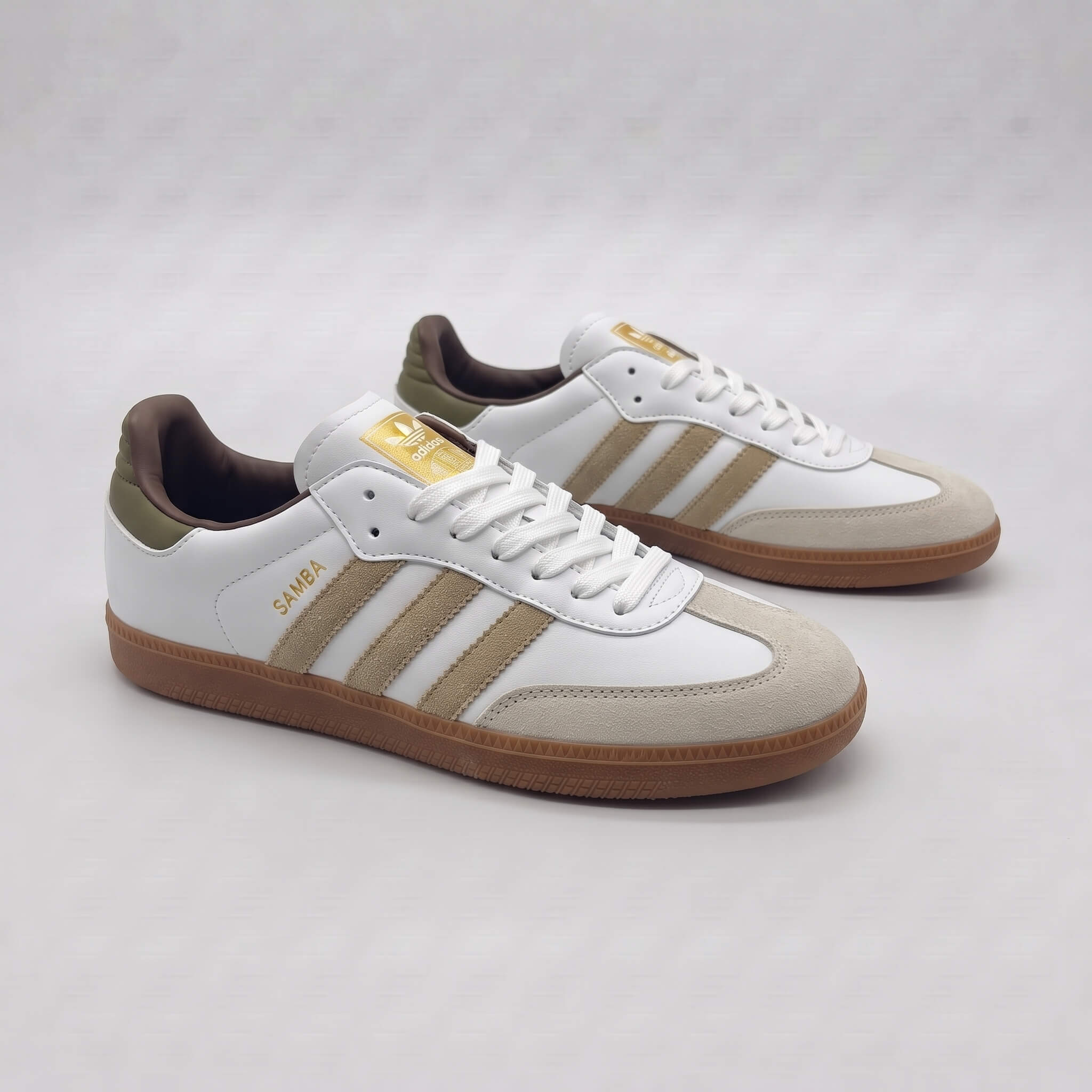 Samba Vegan – White & Brown